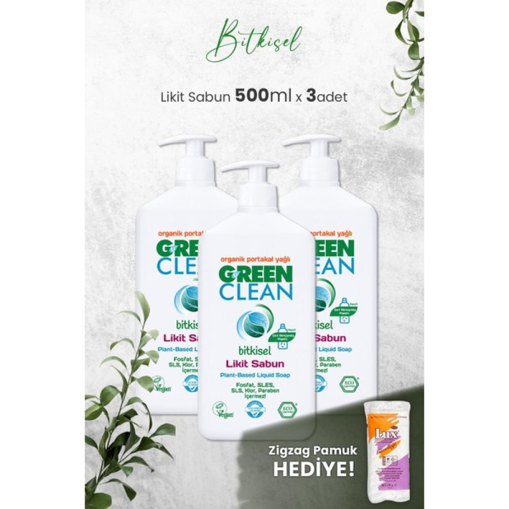 U Green Clean Organik Sıvı Sabun Portakallı 500 Ml X 3 Adet Oto Boyaları Fiyatı