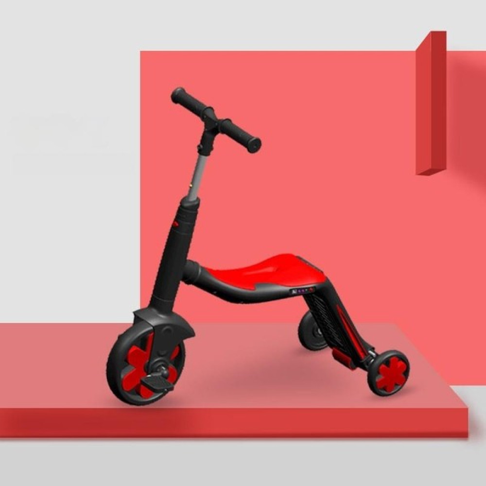 Uapqgm Çocuk Scooter 3 Tekerlekli Yo-Yo Araba 2-3-6 Yaşında Üçü Bir Arada Değişken Mod Erkek ve Kız Bebek Katlanır Kaykay (Yurt Dışından) - Kızıl Açık Hava, Deniz ve Spor Oyuncakları Fiyatı