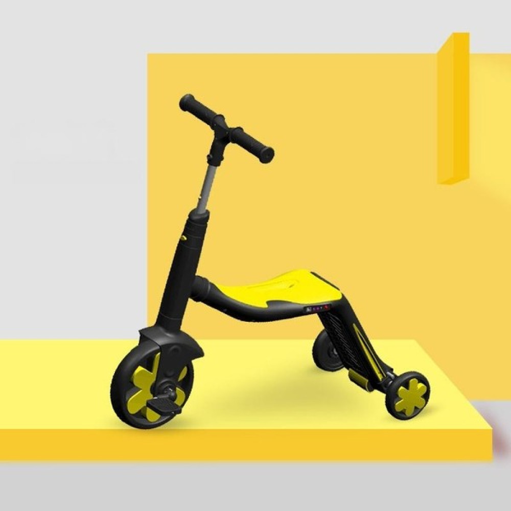 Uapqgm Çocuk Scooter 3 Tekerlekli Yo-Yo Araba 2-3-6 Yaşında Üçü Bir Arada Değişken Mod Erkek ve Kız Bebek Katlanır Kaykay (Yurt Dışından) - Sarı Açık Hava, Deniz ve Spor Oyuncakları Fiyatı