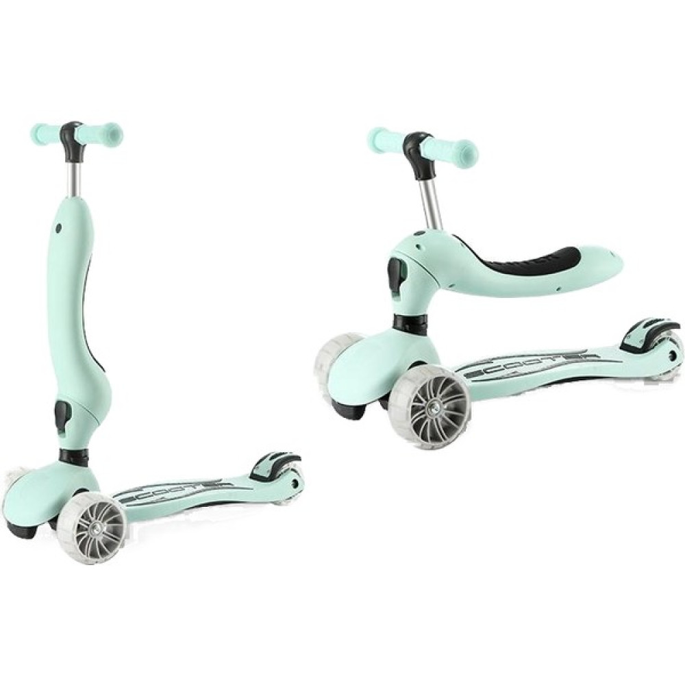 Uapqgm Üçü Bir Arada Bebek Scooter'ı, Yanıp Sönen Çocuk Yürümeye Başlayan Scooter'lı Üç Tekerlekli Çocuk Scooter'ı (Yurt Dışından) - Yeşil Pedallı Araçlar Fiyatı