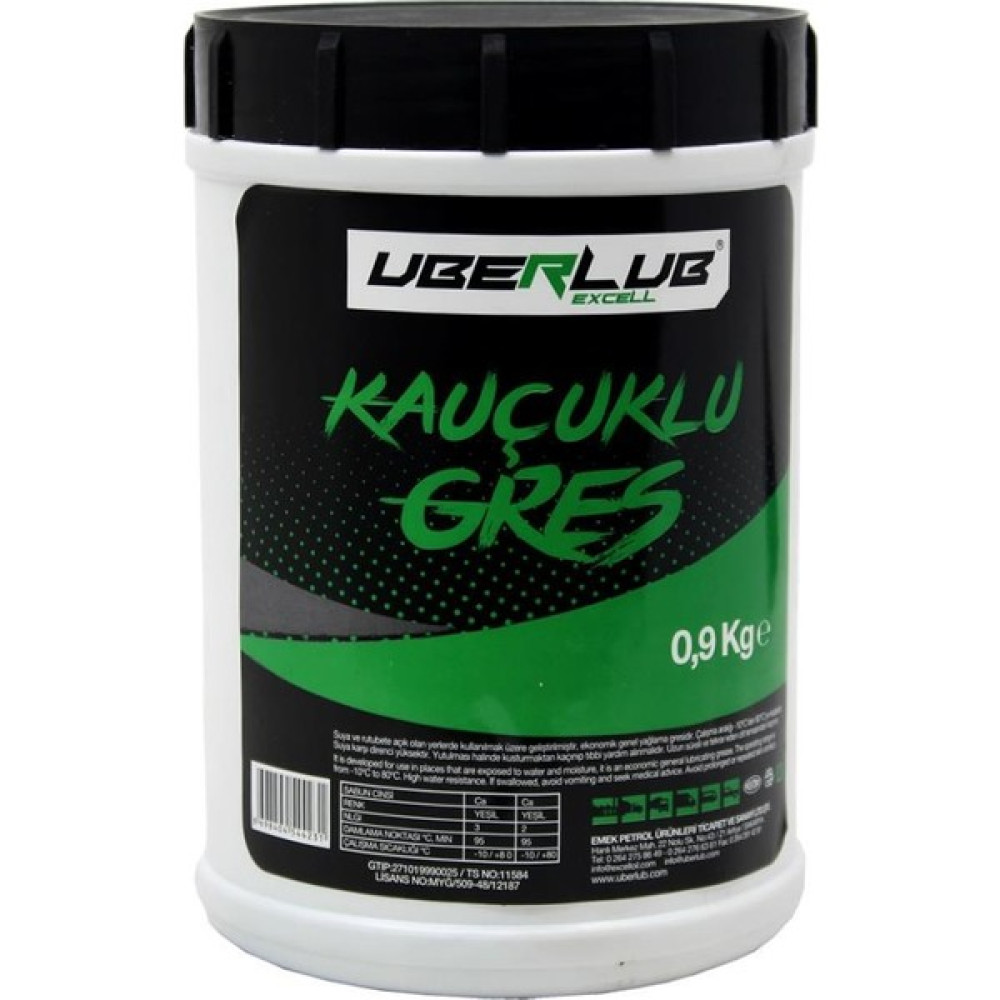 Uberlub Excell Kauçuklu Gres - Kalsiyum Sabunlu Gres 900 Gr. Motor Yağı & Katkıları Fiyatı