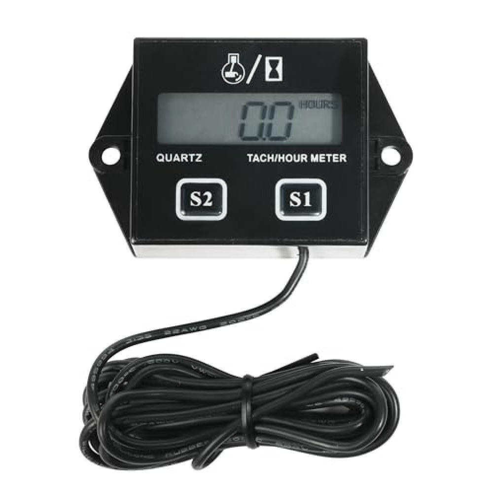 UBOG Small Engine Tachometer - Waterproof Inductive for Chainsaw, Marine, ATV, Motorcycle, UTV, Lawn Mower