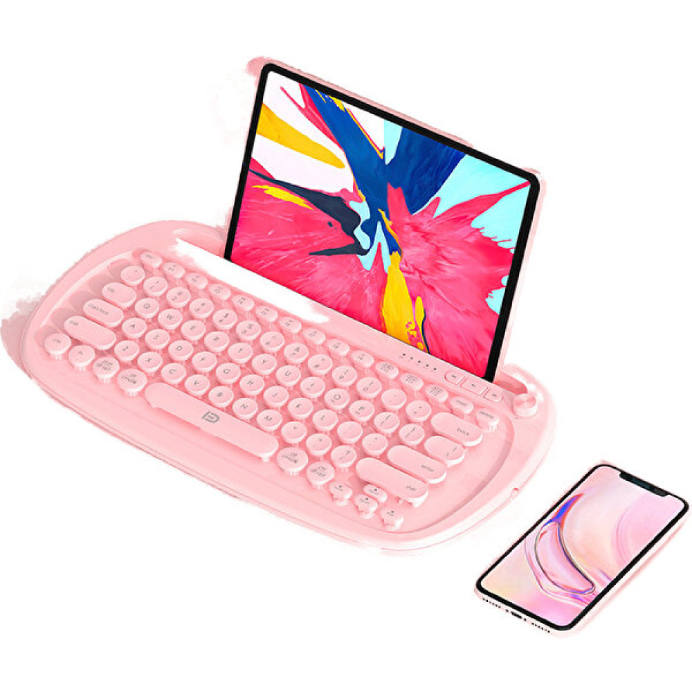 Uboovh Masaüstü Dizüstü Bilgisayarlar Için Kablosuz Bluetooth Klavye ipad Tablet Klavye - Pembe Oyuncu Klavyesi Fiyatı