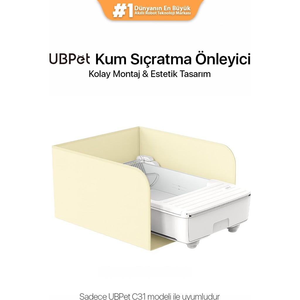 Ubpet C31 Akıllı Kedi Tuvaleti Uyumlu Kum Sıçratma Önleyici | Kedi Tuvaleti Koruyucu Bariyer | Dayanıklı Tasarım SSD / Solid State Drive Fiyatı