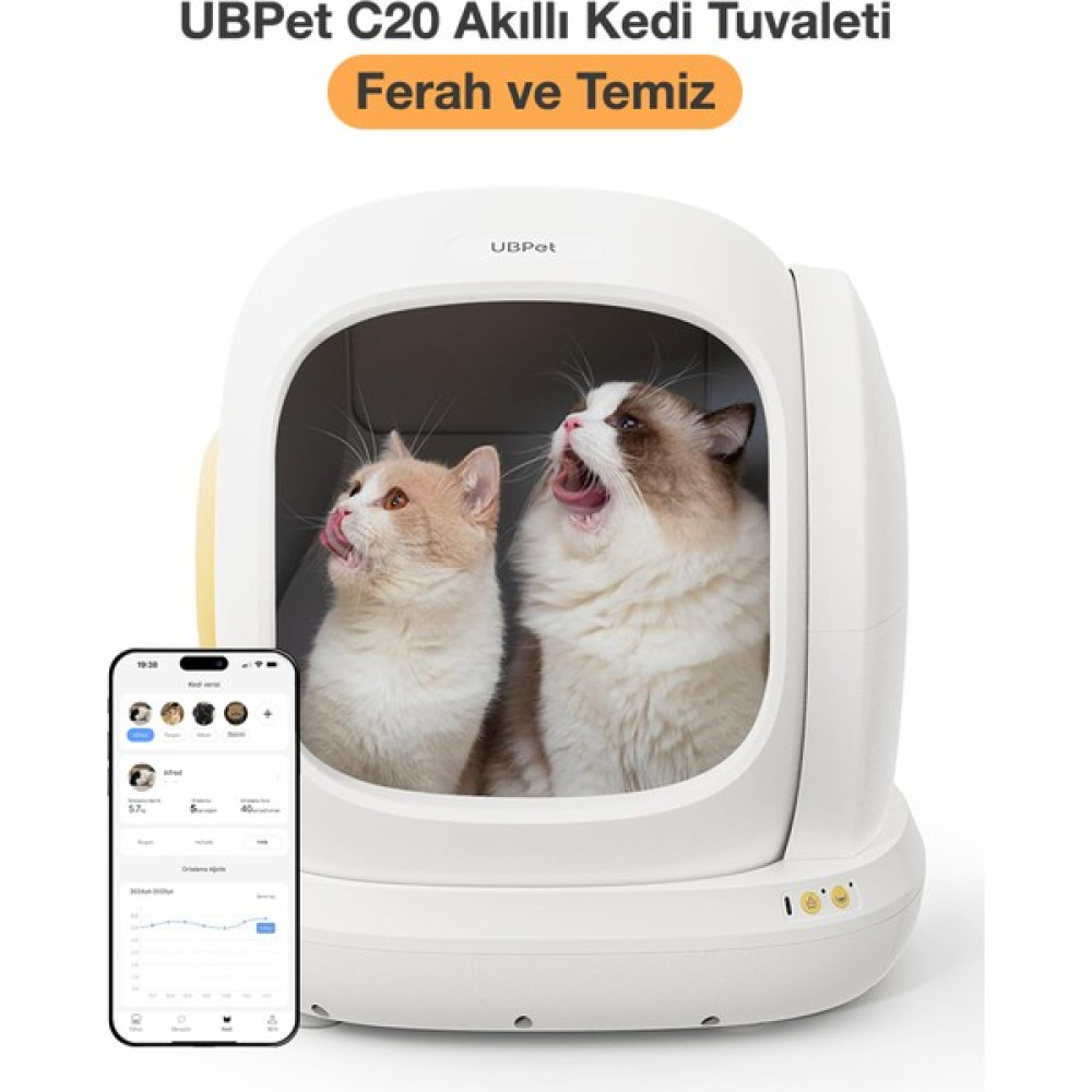 UBPet Ucat C20 Akıllı Otomatik Kedi Tuvaleti Evcil Hayvan Ürünleri Fiyatı
