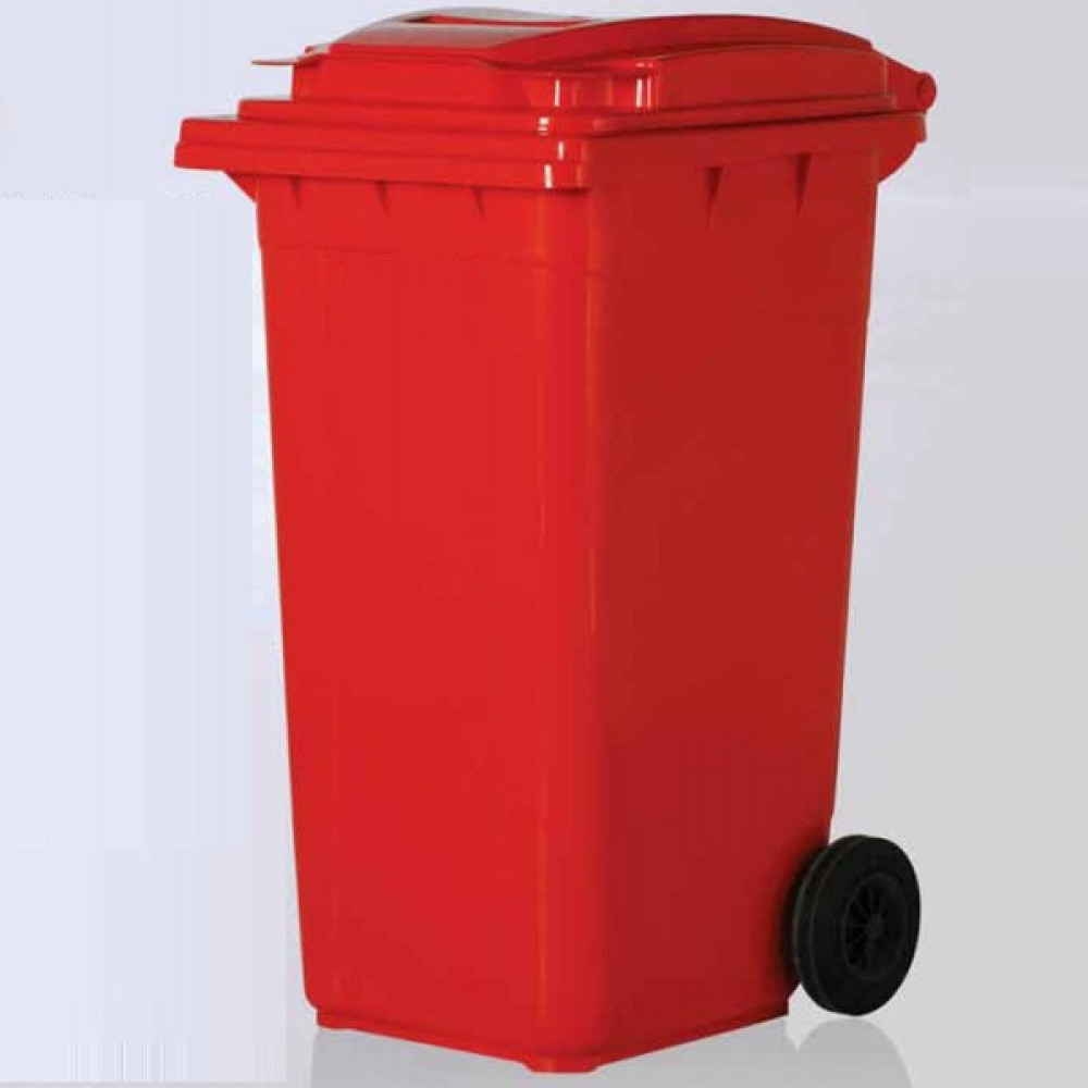 Uçak Plastik Çöp Konteyner Kırmızı 240 Lt Dekoratif Bahçe Ürünleri Fiyatı
