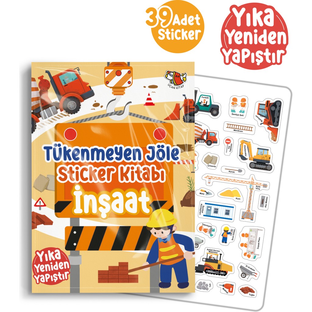 Uçan Kitap Tükenmeyen Jöle Sticker Kitabı - İnşaat Diğer Fiyatı