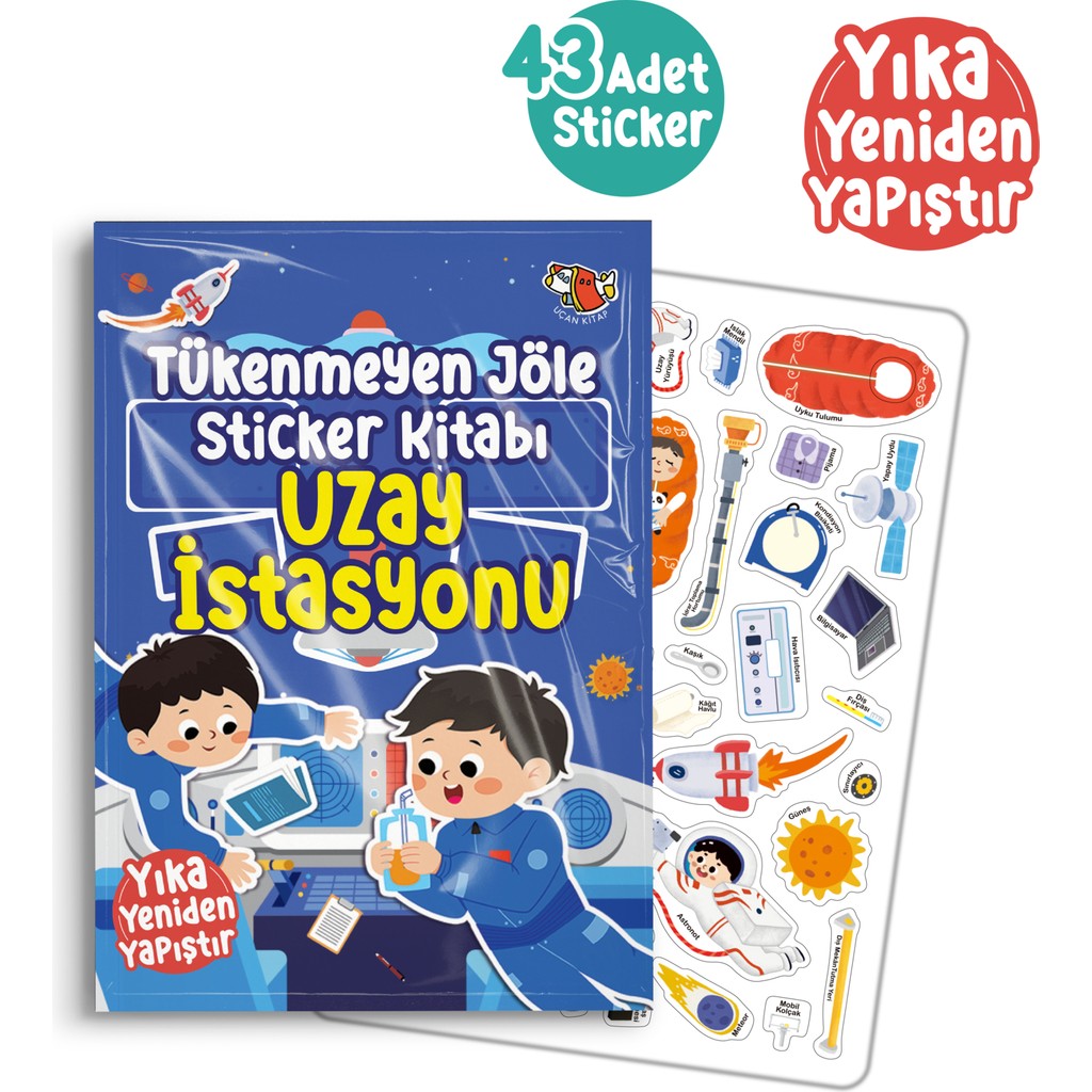 Uçan Kitap Tükenmeyen Jöle Sticker Kitabı - Uzay Istasyonu Diğer Fiyatı