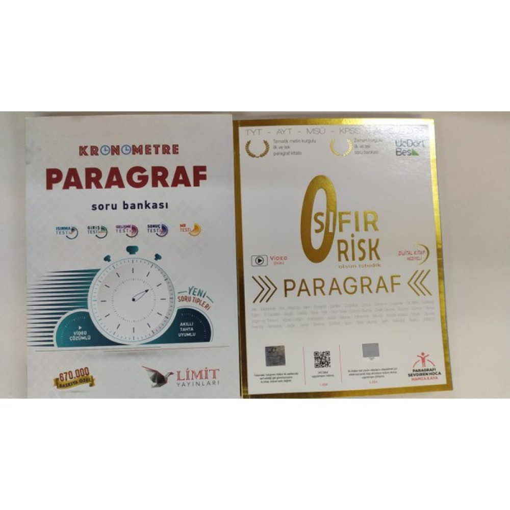 Üçdörtbeş Yayınları 2023 Paragraf Sıfır Risk+Kronometre Paragraf Soru Bankası KPSS Fiyatı