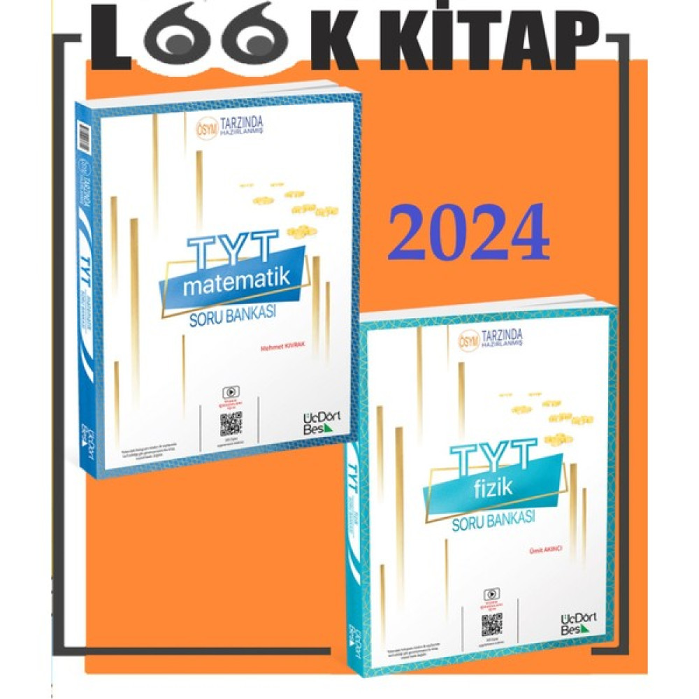 ÜçDörtBeş Yayınları 345 Üç Dört Beş Yayınları Tyt Matematik Fizik Soru Bankası 2024 Yeni Baskı Matematik Fiyatı