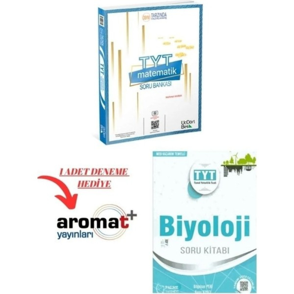 ÜçDörtBeş Yayınları 345 Üçdörtbeş 3 4 5 Tyt Matematik+ Palme Tyt Biyoloji + 1 Adet Aromat Deneme Hediye Matematik Fiyatı