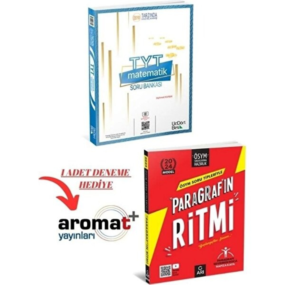 ÜçDörtBeş Yayınları 45 Üçdörtbeş 3 4 5 Tyt Matematik Paragrafın Ritmi Ösym Tarzında+ 1 Adet Aromat Deneme Matematik Fiyatı
