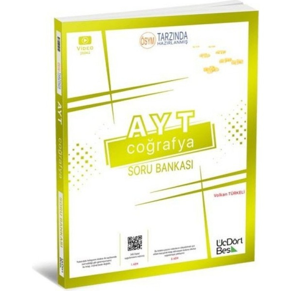 Üçdörtbeş Yayınları AYT Coğrafya Soru Bankası Ders Sınav Kitapları Fiyatı