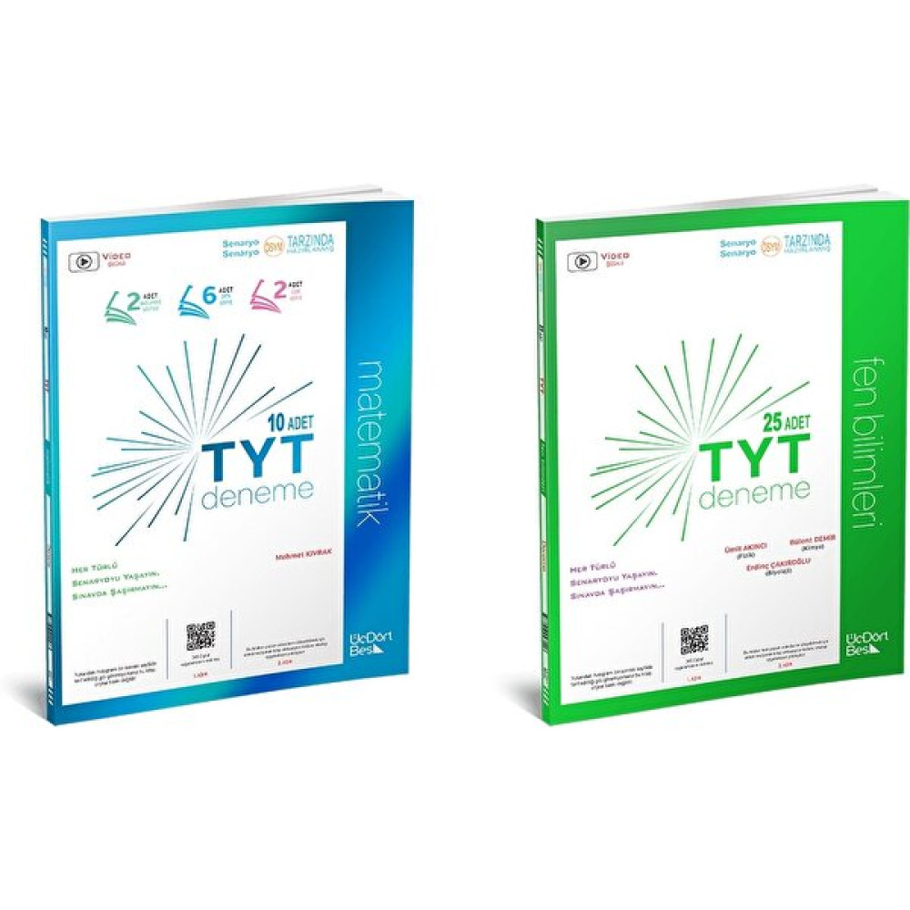 Üçdörtbeş Yayınları TYT Matematik + Fen Bilimleri Deneme Seti 2023 Temel Yeterlilik Testi (TYT) Fiyatı