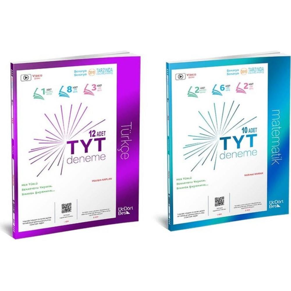 Üçdörtbeş Yayınları Tyt Türkçe - Matematik Denemesi Eşit Ağırlık Tüm Dersler Fiyatı