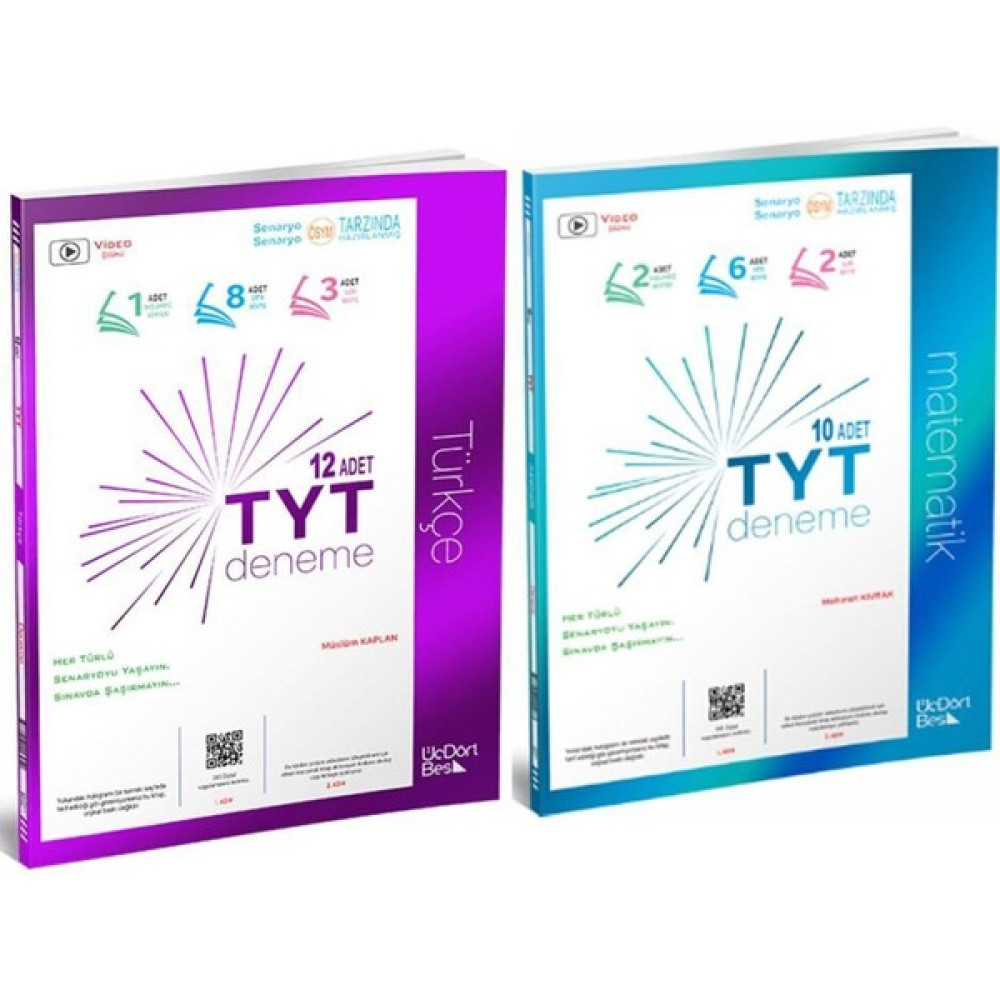 Üçdörtbeş Yayınları TYT Türkçe ve Matematik Deneme Seti Temel Yeterlilik Testi (TYT) Fiyatı