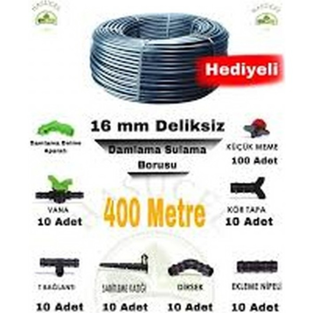 Üçel Hasüçel 16MMDELIKSIZ Damlama 400METRE Hazır Set Bahçe Malzemeleri Fiyatı