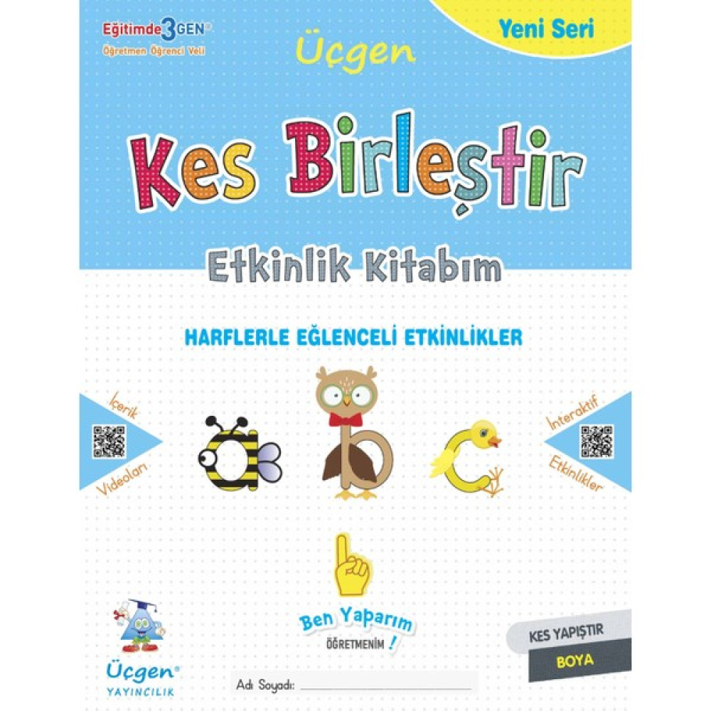 Üçgen 1.sınıf Kes Birleştir Etkinlik Kitabım Tüm Dersler Fiyatı