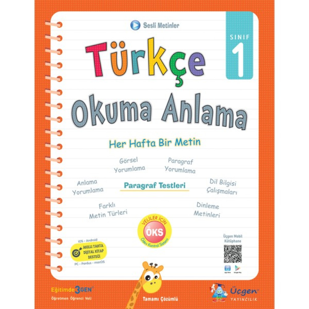 Üçgen 1.sınıf Türkçe Okuma Anlama - Sesli Metinler Kaynak Kitapları Fiyatı