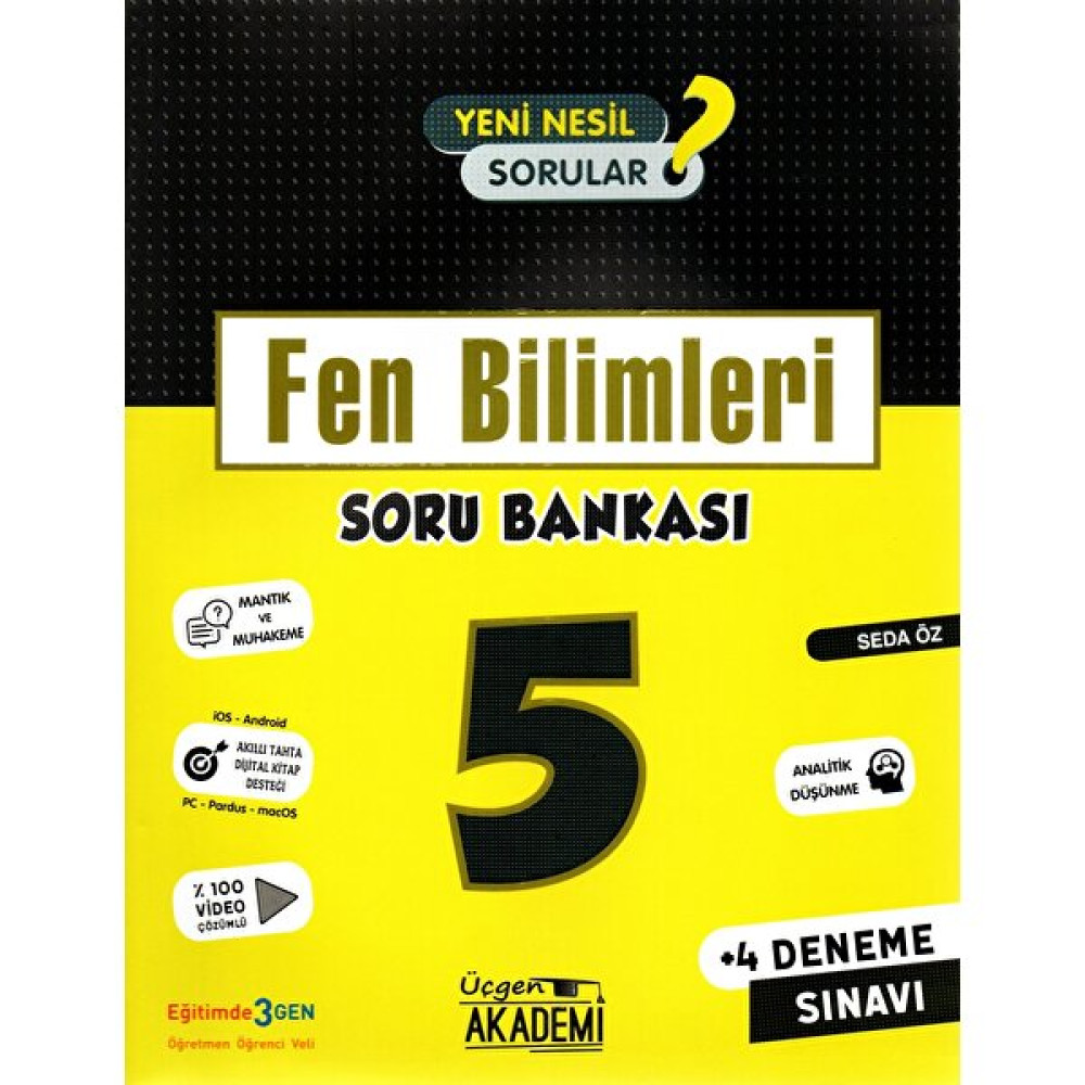 Üçgen Akademi 5. Sınıf Yeni Nesil Fen Bilimleri Soru Bankası Fen - Bilişim ve Teknoloji Fiyatı