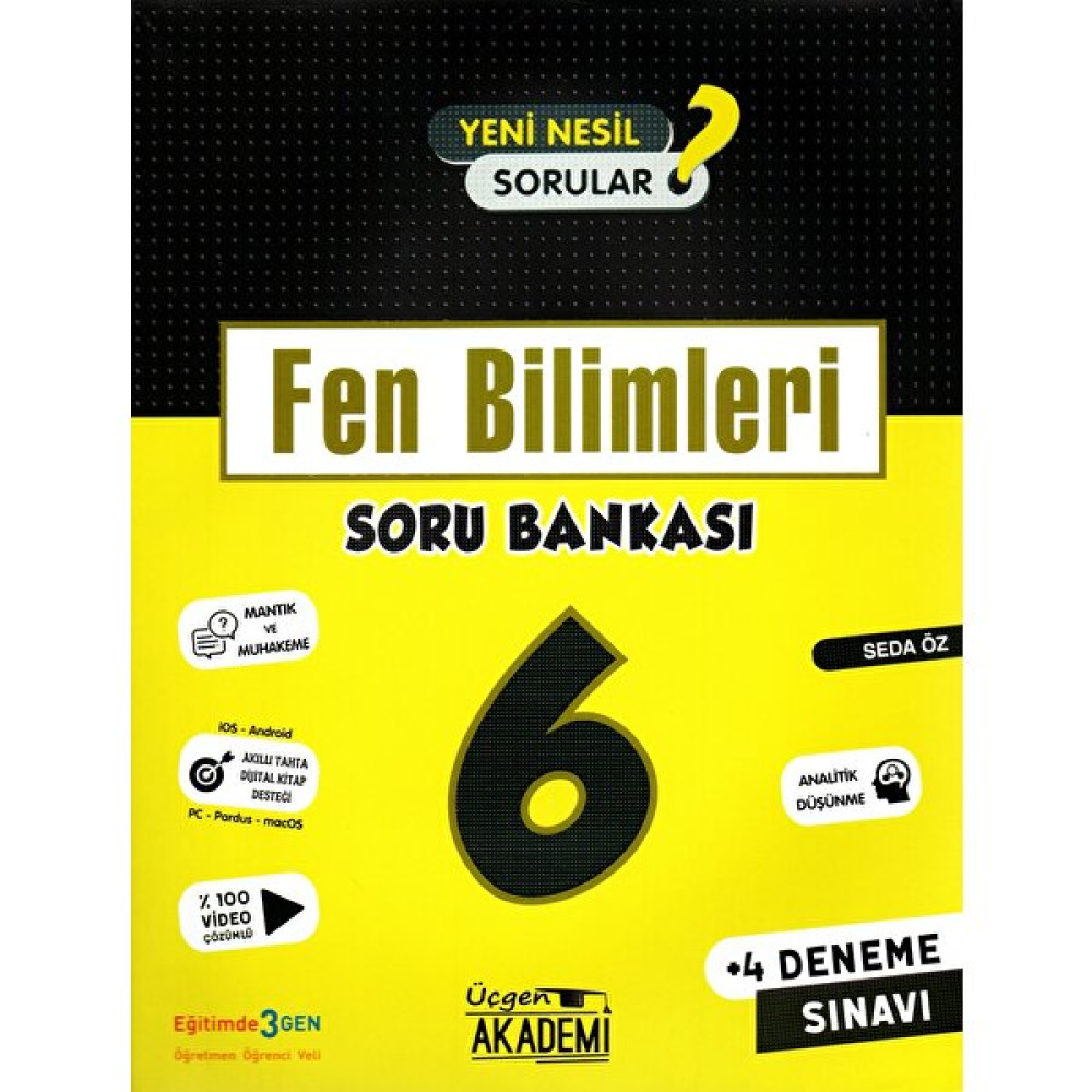 Üçgen Akademi 6. Sınıf Yeni Nesil Fen Bilimleri Soru Bankası Fen - Bilişim ve Teknoloji Fiyatı