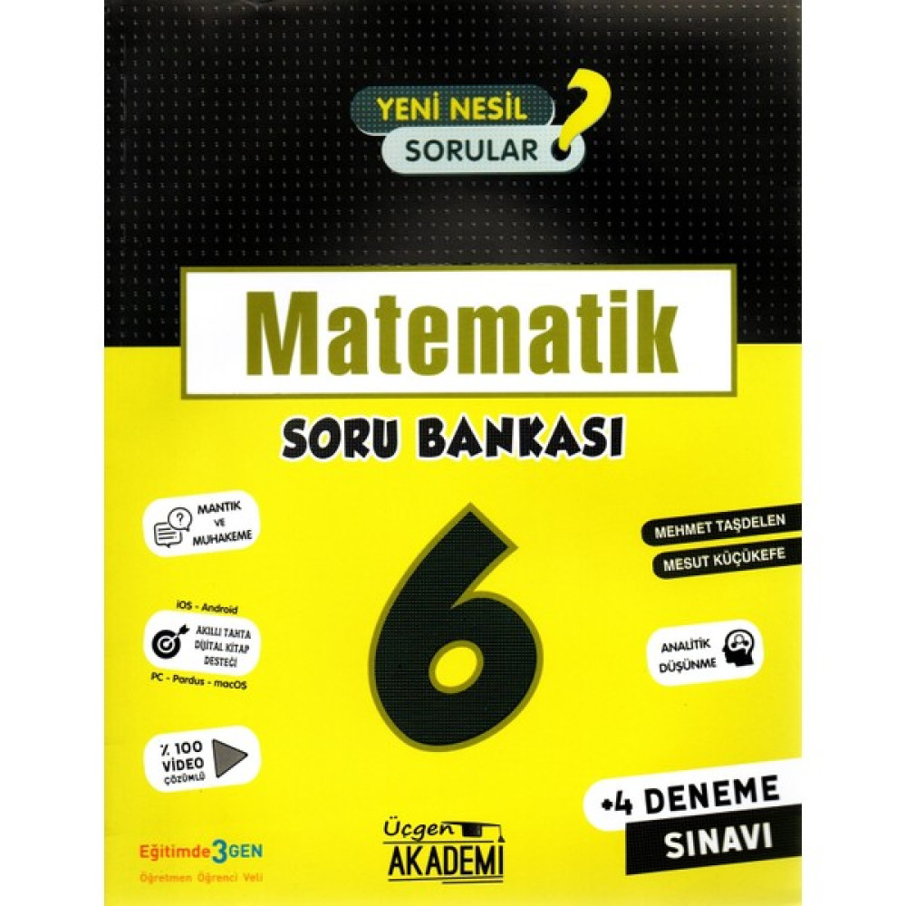 Üçgen Akademi 6. Sınıf Yeni Nesil Matematik Soru Bankası Matematik Fiyatı