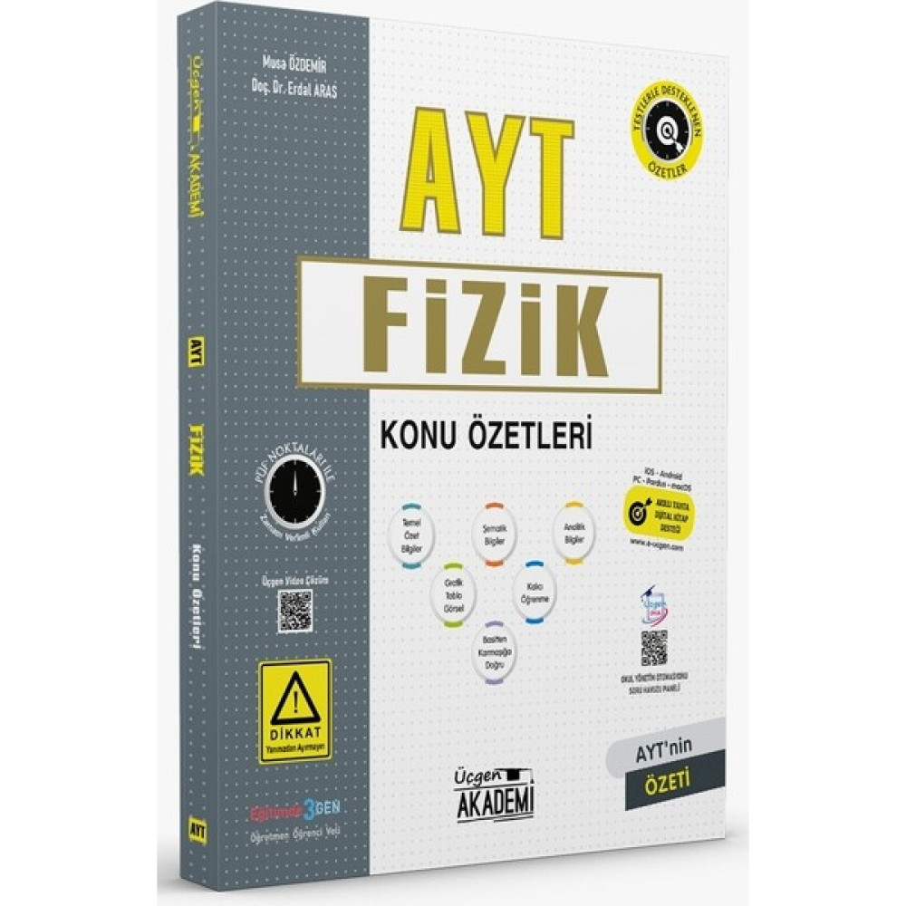 Üçgen Akademi Ayt Fizik Konu Özeti 2023 Kaynak Kitapları Fiyatı