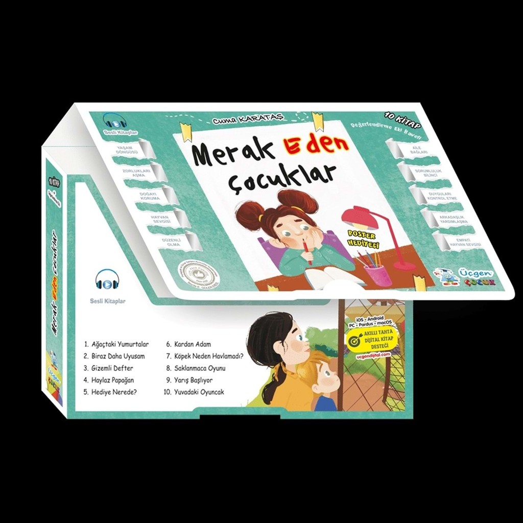 Üçgen Çocuk Merak Eden Çocuklar – Kutulu 10 Kitap - 6 - 9 Yaş Diğer Fiyatı