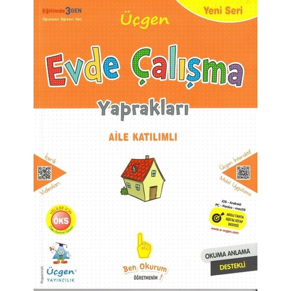 Üçgen Yayıncılık 1. Sınıf Evde Çalışma Yaprakları Tüm Dersler Fiyatı