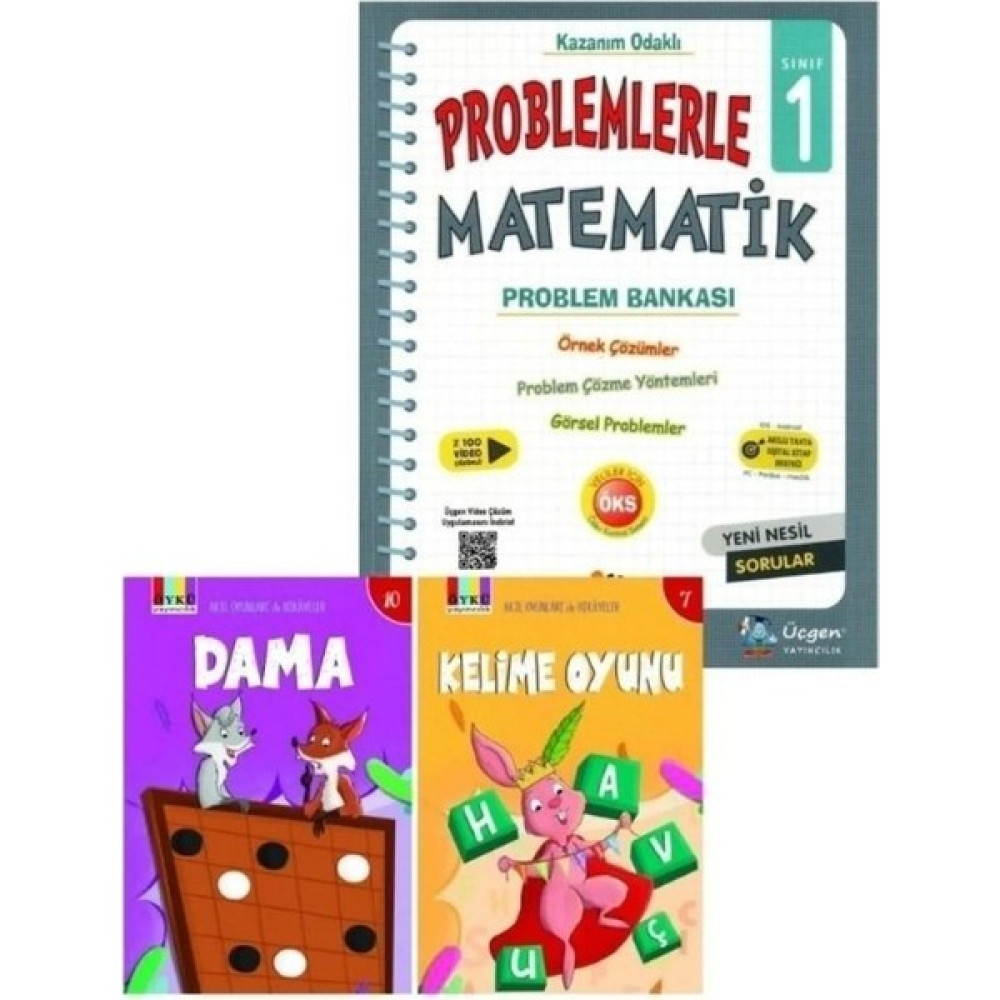 Üçgen Yayıncılık 1. Sınıf Problemlerle Matematik Problem Bankası + Öykü 2 Kitap Matematik Fiyatı