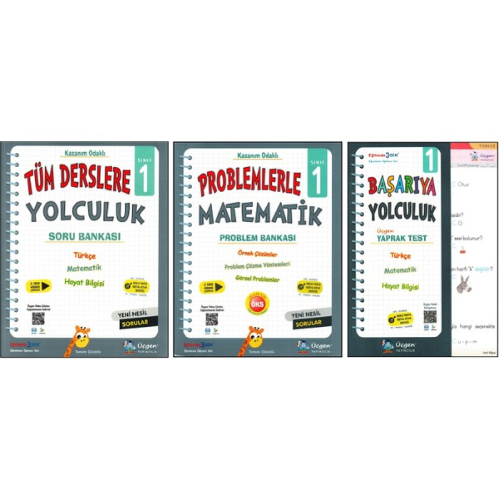 Üçgen Yayıncılık 1. Sınıf Set 3 Kitap Tüm Dersler Fiyatı