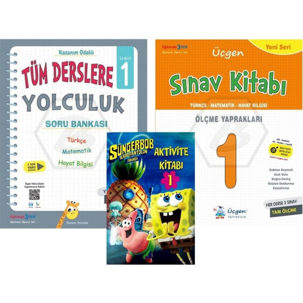 Üçgen Yayıncılık 1. Sınıf Tüm Derslere Yolculuk+Sınav Kitabı Tüm Dersler Fiyatı