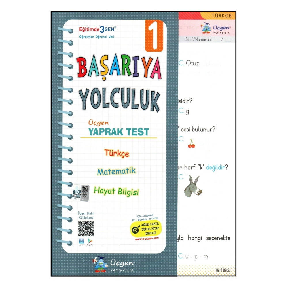 Üçgen Yayıncılık 1.sınıf Tüm Dersler Yaprak Test Yardımcı Kitaplar Fiyatı