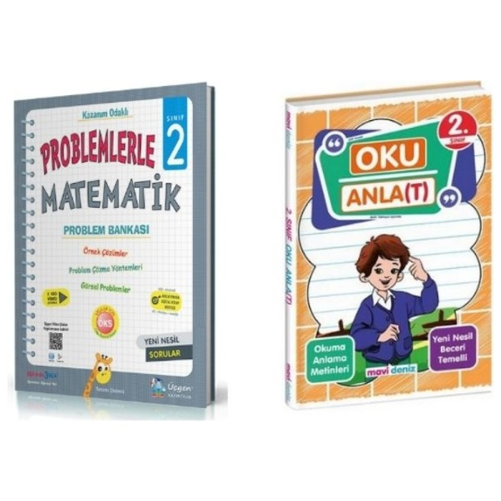 Üçgen Yayıncılık 2. Sınıf - Problemlerle Matematik + Mavi Deniz Yayıncılık 2. Sınıf Oku Anlat 2022-2023 Matematik Fiyatı