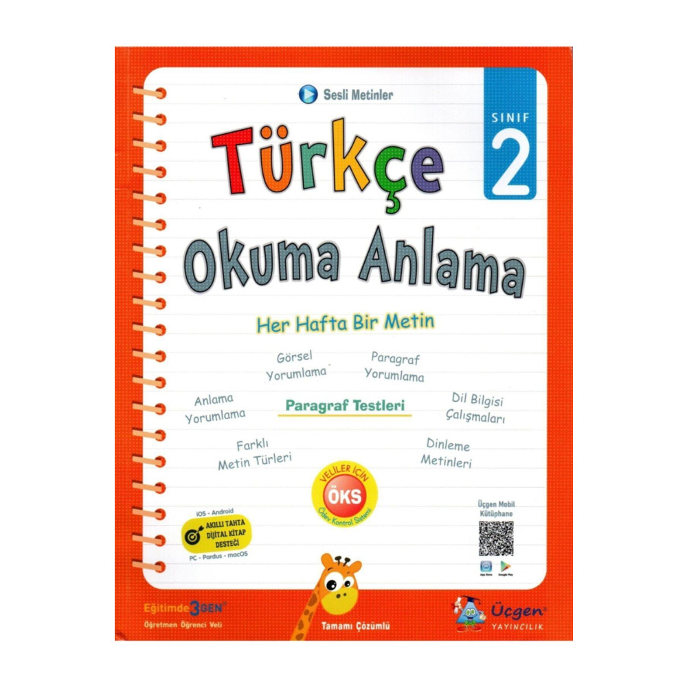 Üçgen Yayıncılık 2. Sınıf Türkçe Okuma Anlama Kitabı Yardımcı Kitaplar Fiyatı
