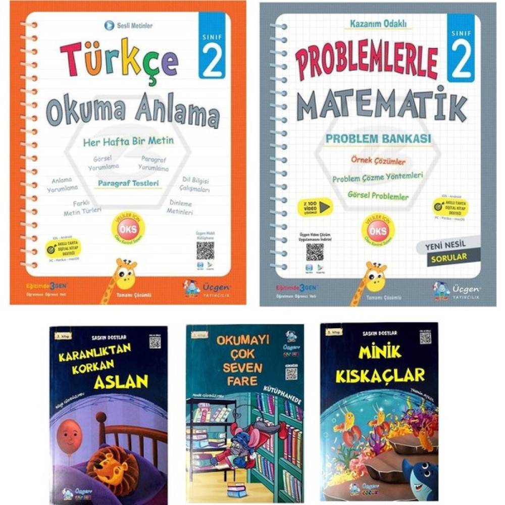 Üçgen Yayıncılık 2. Sınıf Yaz Tatil Seti Tüm Dersler Fiyatı