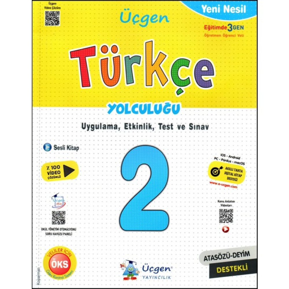 Üçgen Yayıncılık 2. Sınıf Yeni Nesil Türkçe Yolculuğu (Ciltli) Türkçe Fiyatı