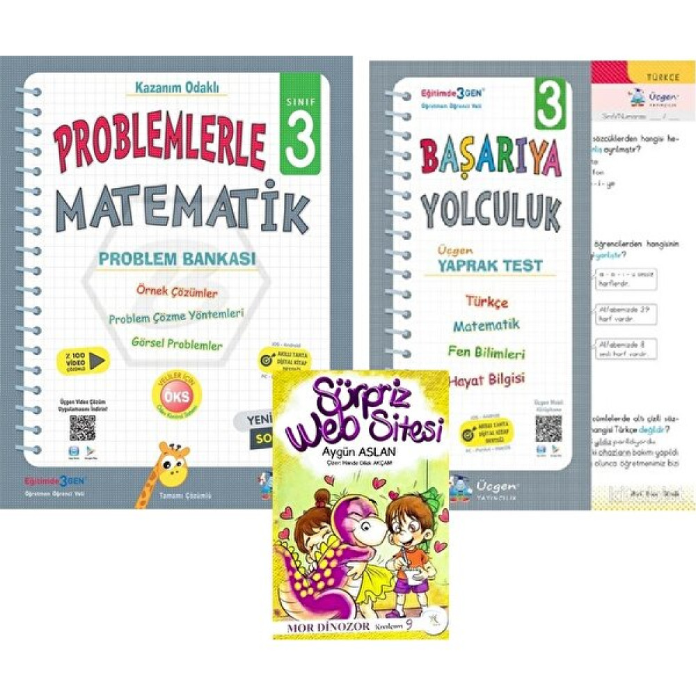 Üçgen Yayıncılık 3. Sınıf Problemlerle Matematik + Başarıya Yolculuk Tüm Dersler Fiyatı