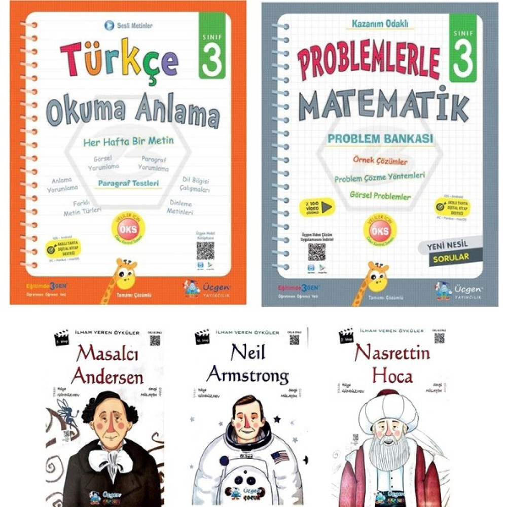 Üçgen Yayıncılık 3. Sınıf Yaz Tatil Seti Tüm Dersler Fiyatı