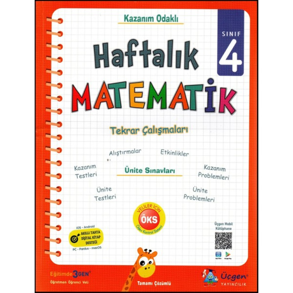 Üçgen Yayıncılık 4. Sınıf Haftalık Matematik Tekrar Çalışmaları Matematik Fiyatı