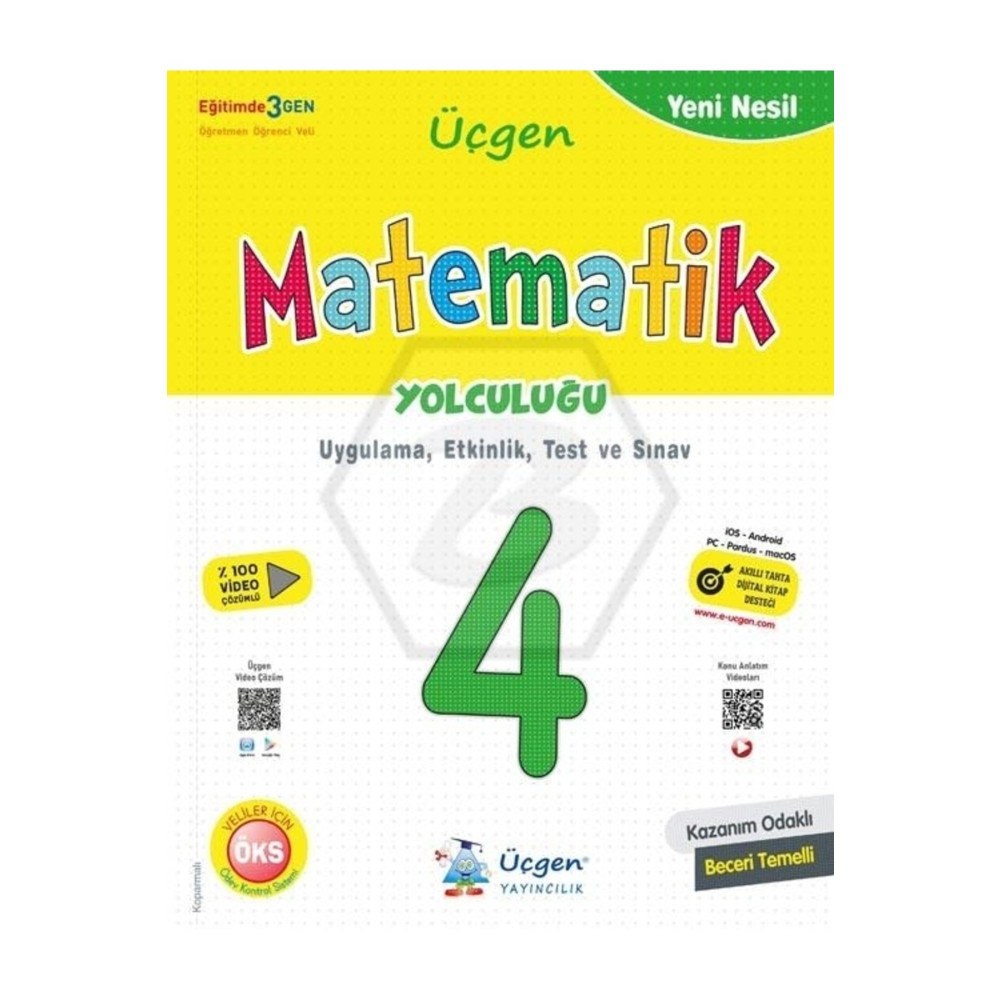 Üçgen Yayıncılık 4. Sınıf Matematik Yolculuğu Yardımcı Kitaplar Fiyatı