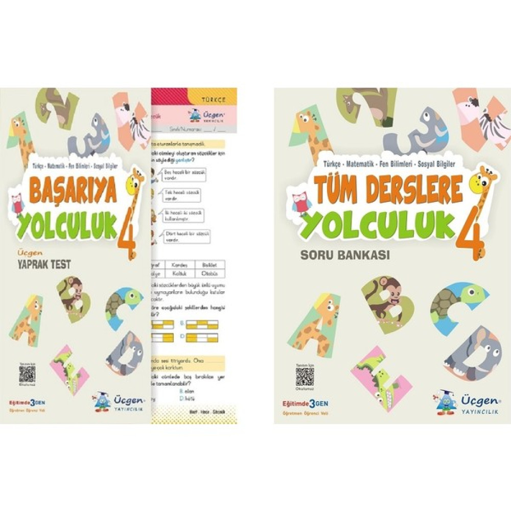 Üçgen Yayıncılık 4.Sınıf Tüm Derslere Yolculuk + Başarıya Yolculuk Yaprak Test Tüm Dersler Fiyatı