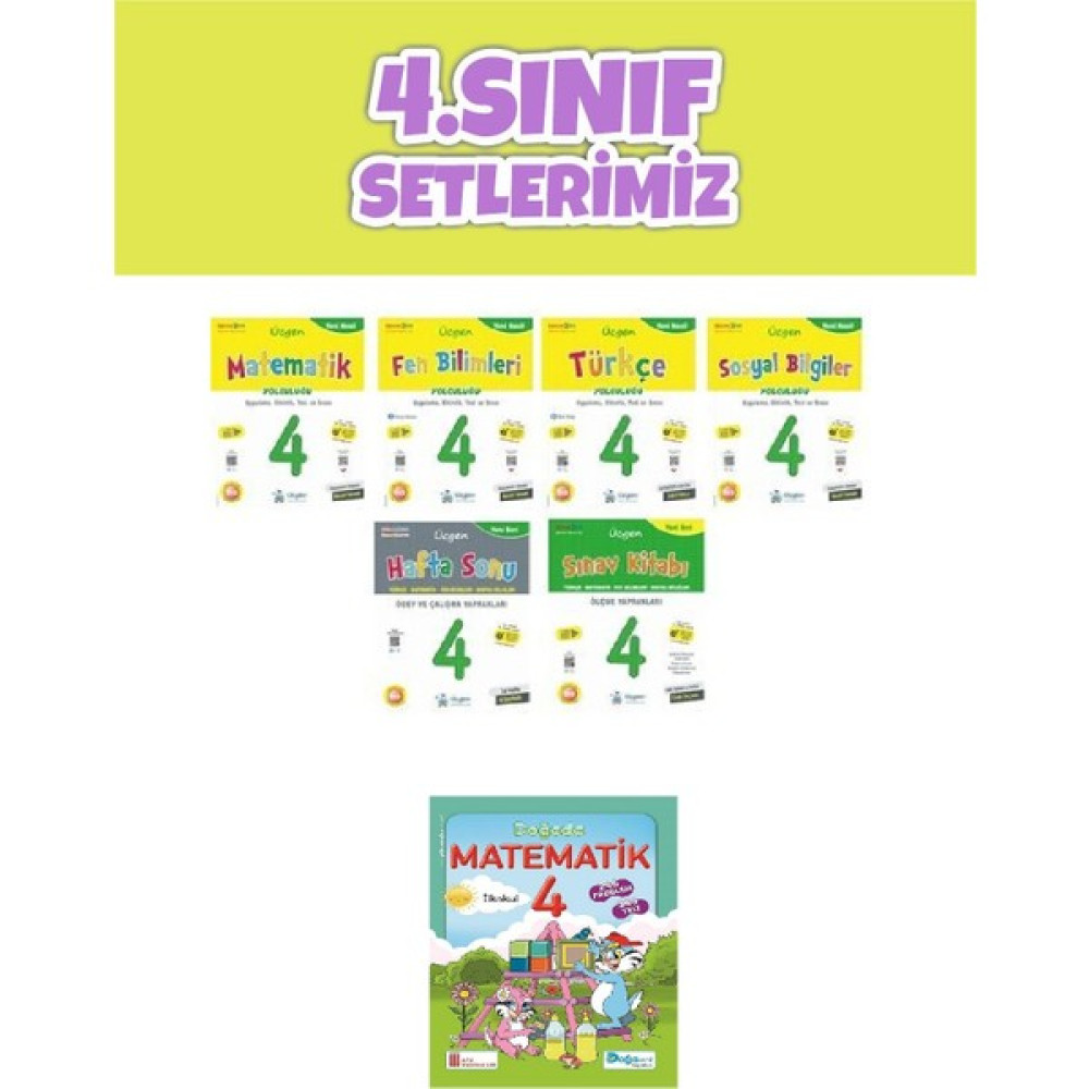 Üçgen Yayıncılık 4.sınıf Yeni Nesil Ilkokul Seti – Tam Set (Türkçe-Matematik-Fen-Sosyal-Sınav Kitabı-Hafta Sonu) Tüm Dersler Fiyatı