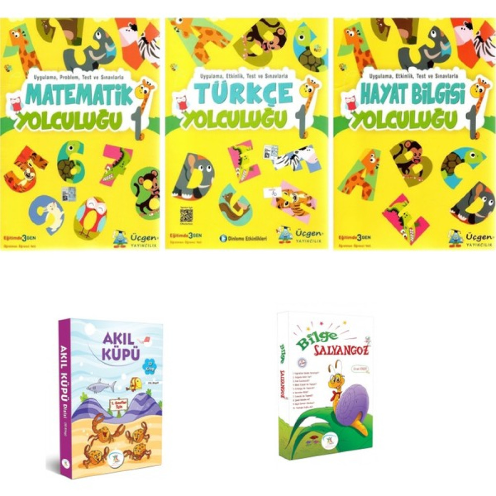 Üçgen Yayıncılık Üçgen 1. Sınıf İlkokul Yolculuğu Seti (2.dönem) + Akıl Küpü + Bilge Salyangoz Hikaye Seti Kaynak Kitapları Fiyatı