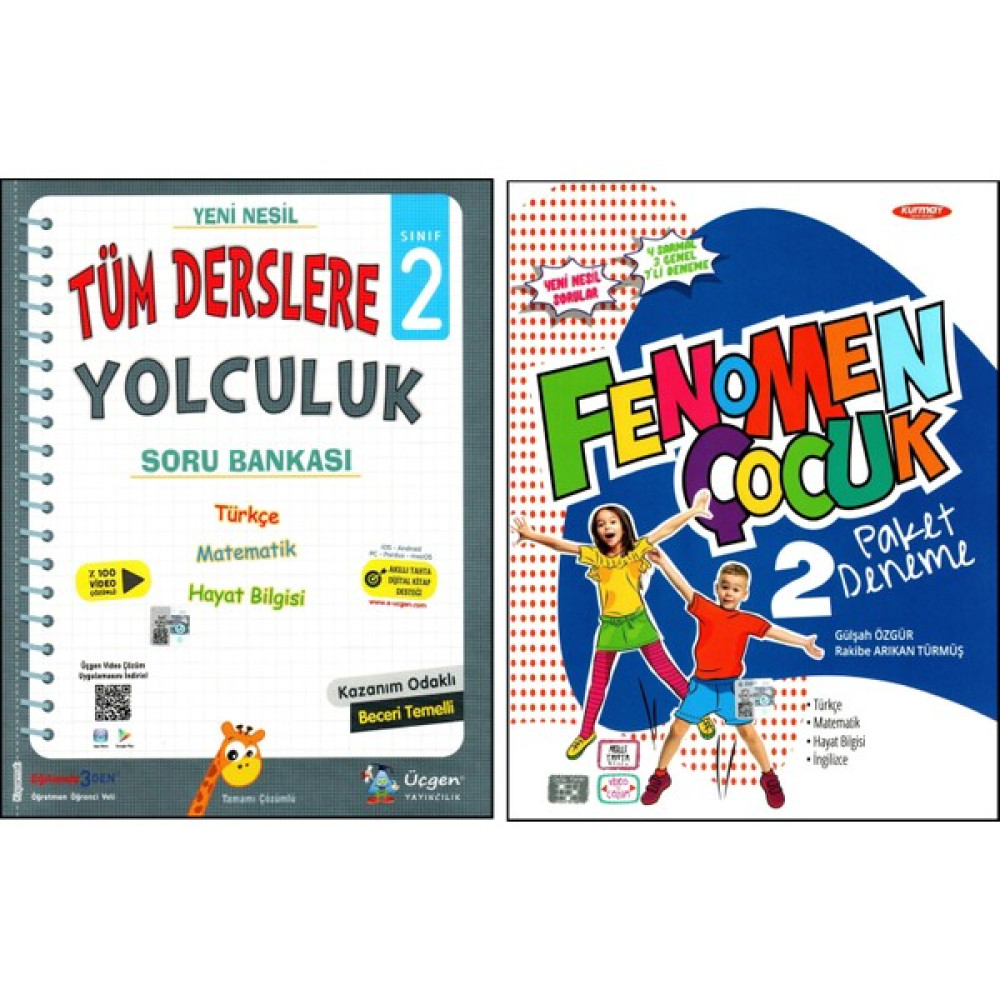 Üçgen Yayıncılık - Üçgen + Fenomen 2. Sınıf Soru Bankası + Deneme 2 Kitap Tüm Dersler Fiyatı