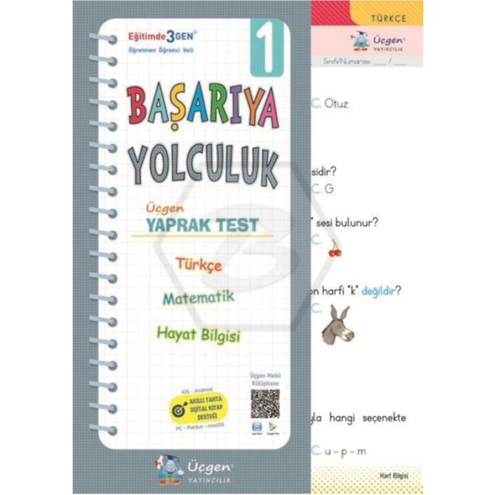Üçgen Yayınları 1 Sınıf Başarıya Yolculuk Yaprak Test Kaynak Kitapları Fiyatı
