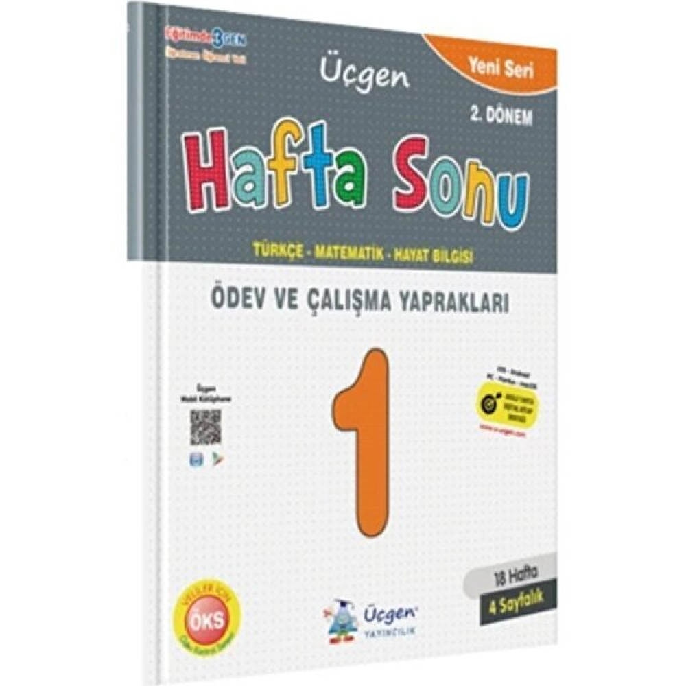 Üçgen Yayınları 1. Sınıf Yeni Seri Hafta Sonu - 2. Dönem - Ödev ve Çalışma Yaprakları 18 Hafta Kaynak Kitapları Fiyatı