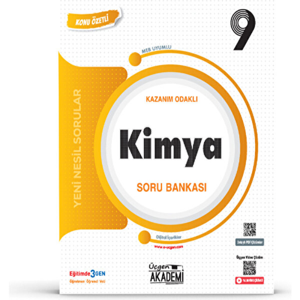Üçgen Yayınları 9. Sınıf Kimya Konunun Özü Soru Bankası Ders Sınav Kitapları Fiyatı
