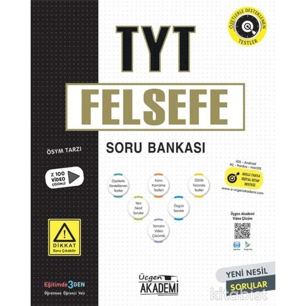 Üçgen Yayınları TYT Felsefe - Soru Bankası Tüm Dersler Fiyatı