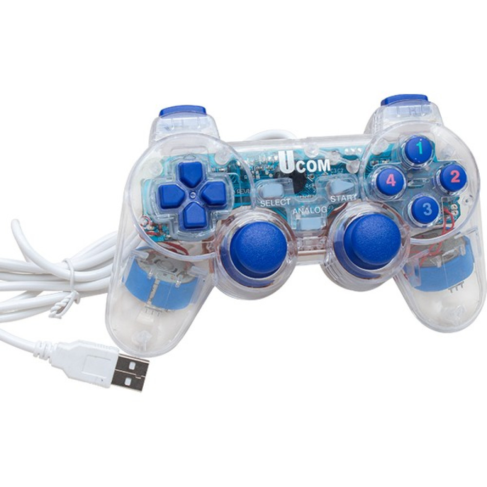 Ucom Powermaster UCOM-704 Double Shock Şeffaf Joypad Oyun Kolu Konsol Aksesuarları Fiyatı